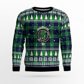 Clan Abercrombie Modern Crest Tartan Christmas Ugly Sweater FC42 Abercrombie Modern Crest Tartan Tartan Ugly Sweater